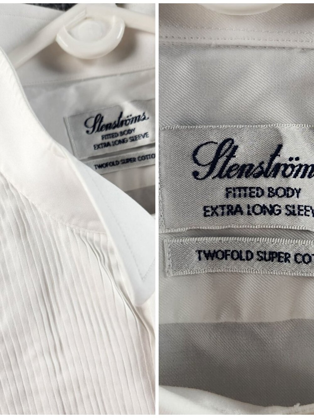 Stenstroms Formal Dress Shirt Wing Collar French Cuff Twofold Super 15.75 Cotton - Picture 9 of 16